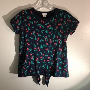 cherry front tie top